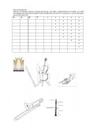 English worksheet: musical intruments