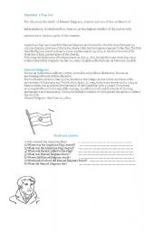 English Worksheet: JUNE 20, FLAG DAY