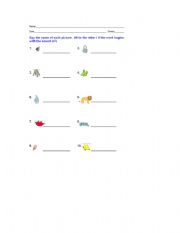 English worksheet: english worksheet