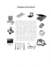 English Worksheet: COMPUTING WORD SEARCH