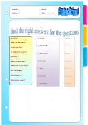 English worksheet: revision