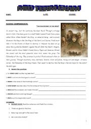 the lord of the rings - global exam