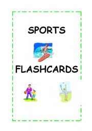 English Worksheet: Sports flashcards. ****7 flashcards******