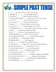 English Worksheet: SIMPLE PAST TENSE