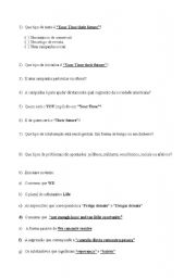 English worksheet: reading