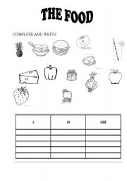 English Worksheet: food+desserts