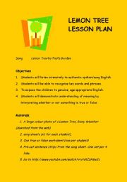 Lemon Tree Song Listening Activity Lesson Plan