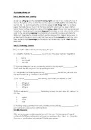 English Worksheet: A problem with my car