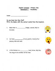 English worksheet: P1 English Worksheet