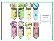 English Worksheet: LITTLE BOOKMARKS-animals