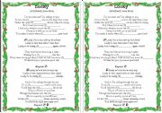 English Worksheet: Lucky song - Mass and Count Nouns