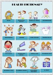 English Worksheet: HEALTH PICTIONARY 2