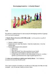 English Worksheet: Charity Dinner Group Task