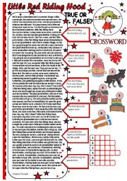 English Worksheet: LITTLE RED RIDING HOOD