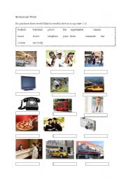 English Worksheet: international words
