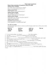 English worksheet: Simple past