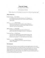 English Worksheet: Forest Gump