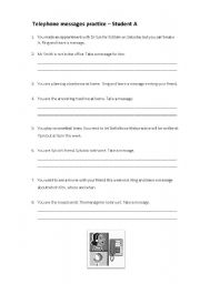 English Worksheet: Leaving messages and taking messages 2