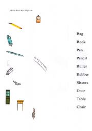 English worksheet: Class room objects