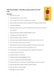 English Worksheet: Little Miss Sunshine - Worksheet 3rd part (min. 65/70 till the end)