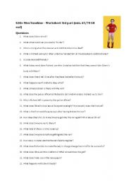 English Worksheet: Little Miss Sunshine - Worksheet 3rd part (min. 65/70 till the end)