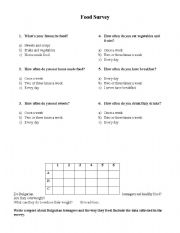 English Worksheet: Food quiz