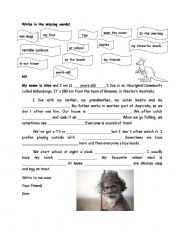 English Worksheet: Aborigines