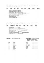 English worksheet: Comparative adjectives