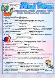 English Worksheet: TENSE REVISION