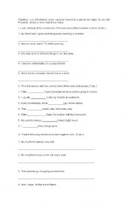 English worksheet: present simple worksheet