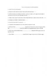English Worksheet: The Sorcerer´s Apprentice worksheet