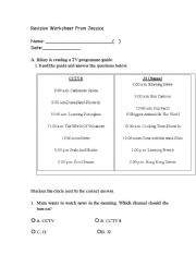 English Worksheet: Revision worksheet