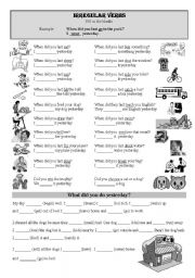 English Worksheet: Gap fill - irregular verbs - general