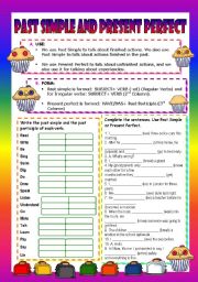 English Worksheet: PAST SIMPLE AND PRESENT PERFECT