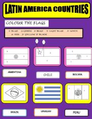 English Worksheet: LATIN AMERICA COUNTRIES