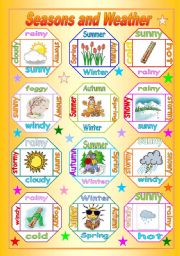 English Worksheet: Seasons and weather