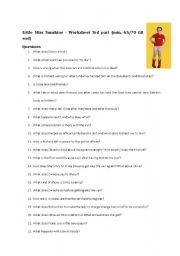 Little Miss Sunshine - Worksheet 3rd part + answer key (min. 65/70 till the end)