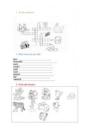 English worksheet: Animals