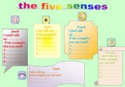 English Worksheet: my five senses