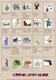 English Worksheet: PICTIONARY: crime and investigation! (Part 1)