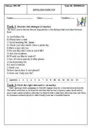 English Worksheet: A hair dressing test