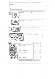 English worksheet: Prepositions for beginners