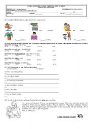 English Worksheet: verb to be and personal pronouns