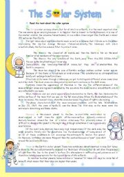 English Worksheet: The solar system