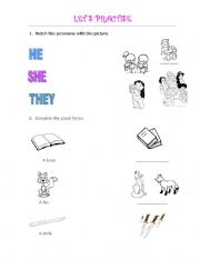 English worksheet: pronouns 