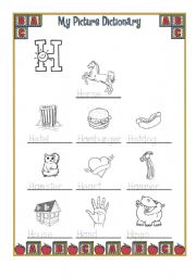 English Worksheet: My Picture Dictionary