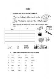 English Worksheet: /ei/ - /e/
