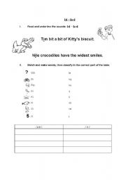 English Worksheet: [ɪ] - [a ɪ]