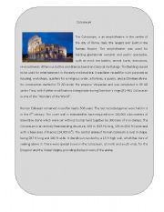 English Worksheet: Wonder of the World 4 ( Colosseum)