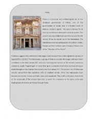 English Worksheet: Wonder of the World 6 ( Petra)